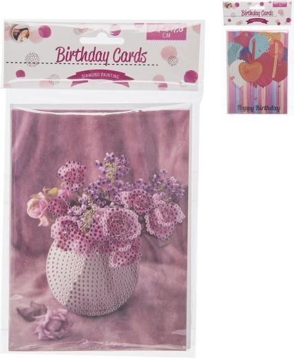 Set creativo di biglietti d’auguri con diamond painting (2 pz)