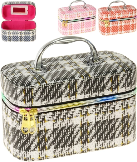 Beauty case cosmetico per bambini Adar con specchietto e chiusura a zip, misura S - 1 pezzo