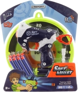 Pistola a dardi in spugna con bersaglio