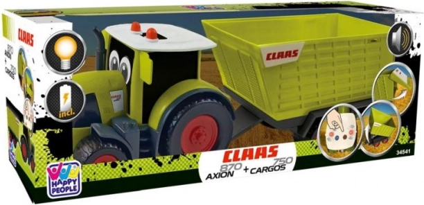 Trattore Claas con rimorchio