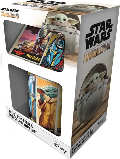 Set regalo STAR WARS: THE MANDALORIAN – tazza, sottobicchiere e portachiavi