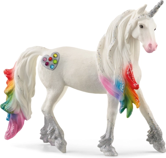 Schleich bayala stallone unicorno arcobaleno con cuoricini