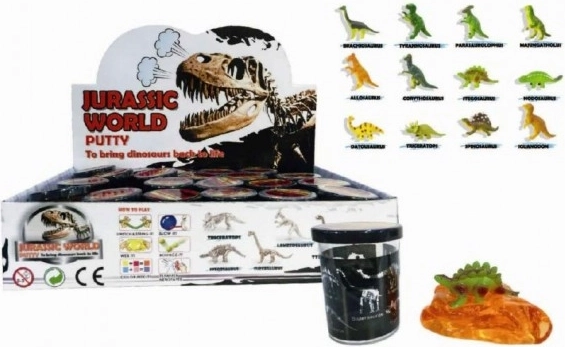 Slime con dinosauri 80 g in barattolo, mix di specie