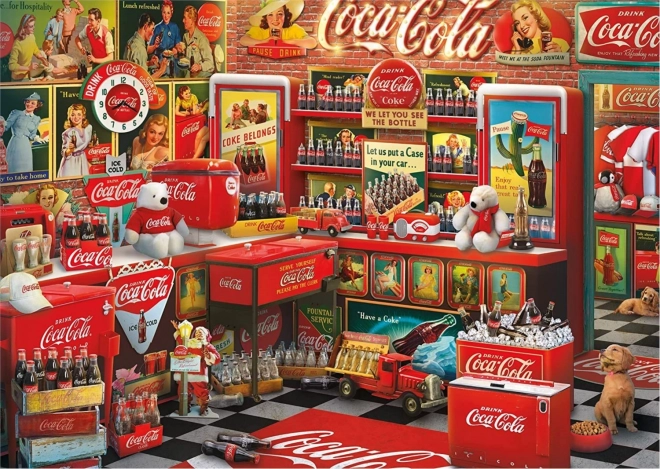 Puzzle SCHMIDT Coca‑Cola – negozio nostalgico, 1000 pezzi