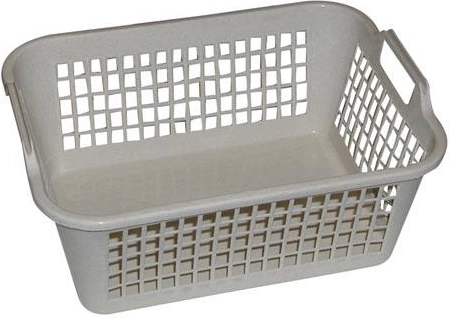 Cestino in plastica con manici 32 × 24 × 13 cm, a griglia, mix di colori