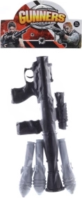 Lanciagranate di plastica – mitra giocattolo con razzi