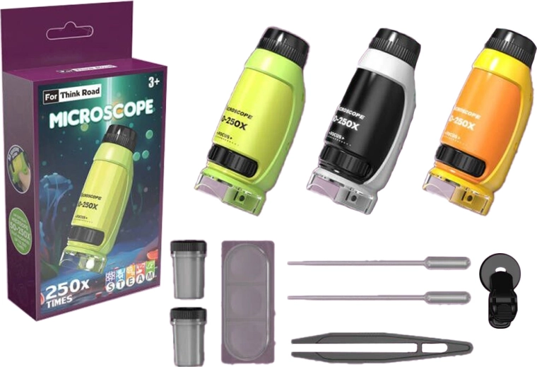 Microscopio tascabile portatile Sparkys per bambini 250× - 1 pezzo