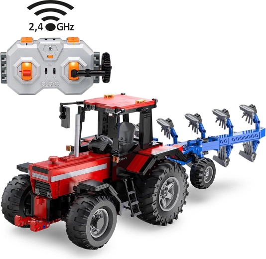 CaDA set di costruzioni trattore telecomandato con aratro 1:17