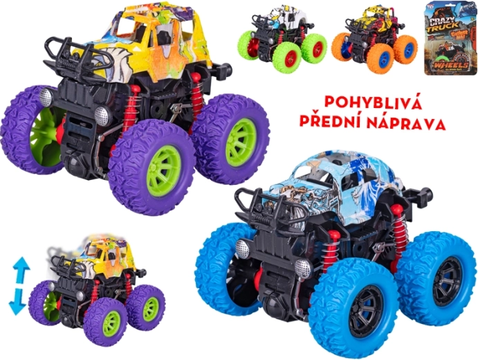 Monster truck Crazy Truck a retrocarica 9 cm