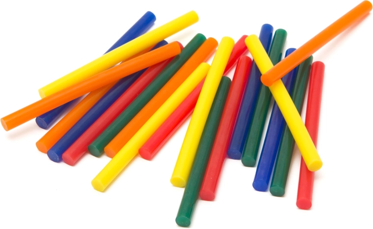 Bastoncini adesivi colorati a caldo per pistola termica 7 mm, 20 pezzi