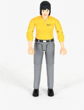 Bruder Bworld figurina donna – maglietta gialla, pantaloni grigi