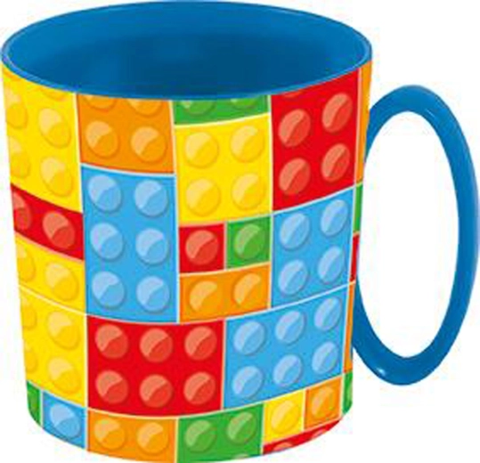 Tazza in plastica con motivo a dadi 350 ml