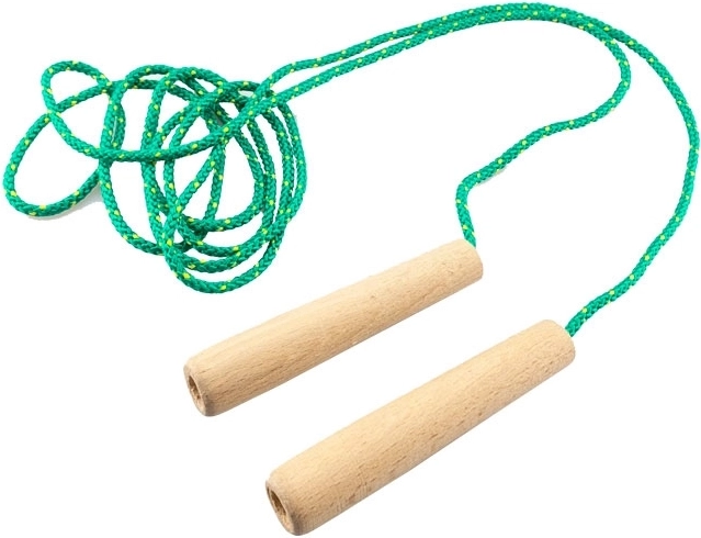 Corda per saltare di qualità 2 m con manici in legno