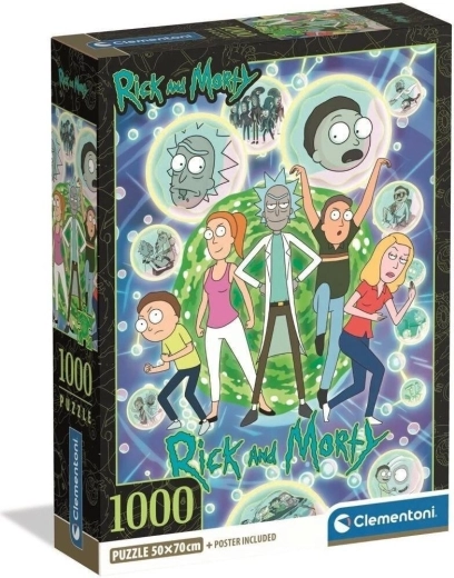 Puzzle Clementoni Rick and Morty: collage multiverso 1000 pezzi