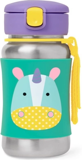 Skip Hop Zoo bottiglia in acciaio inox con cannuccia unicorno 350 ml (12m+)