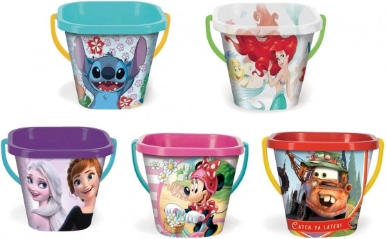 Secchiello quadrato per bambini 2 l con motivi DISNEY, plastica, assortiti 19 × 17 cm