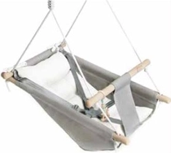 Altalena e amaca dondolante per bambini MALO WAVE grigio-bianco