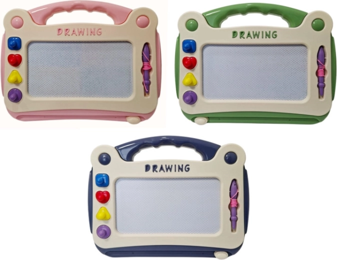 Lavagnetta magnetica da disegno con timbrini e penna