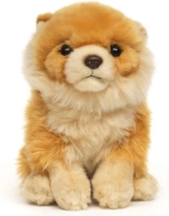 Cagnolino di peluche pomeranian eco-friendly 13 cm