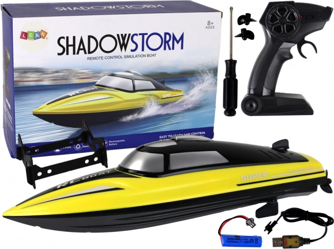 Barca telecomandata gialla