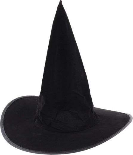 Cappello da strega nero floccato