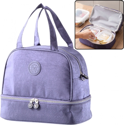 Thermos per il pranzo viola isolata