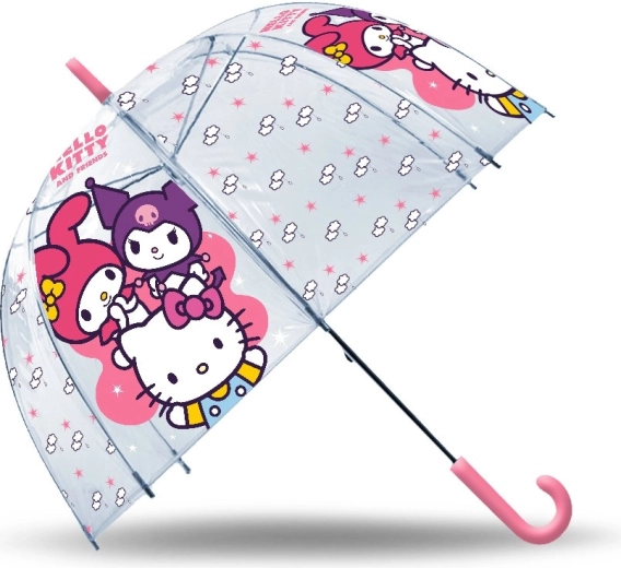 ombrello manuale trasparente Hello Kitty
