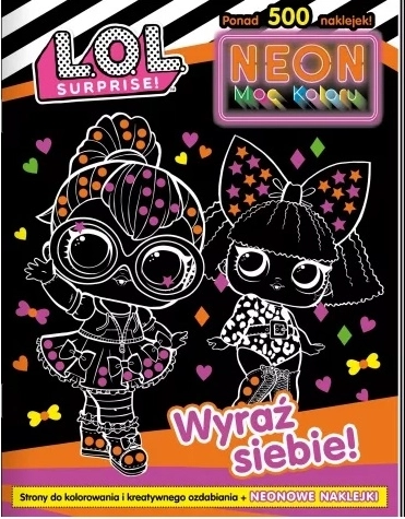 L.O.L. Surprise! Album da colorare neon con adesivi