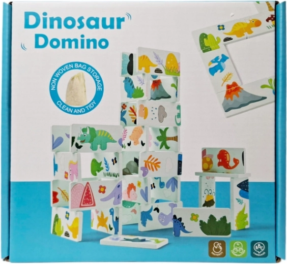 Domino in legno – dinosauri