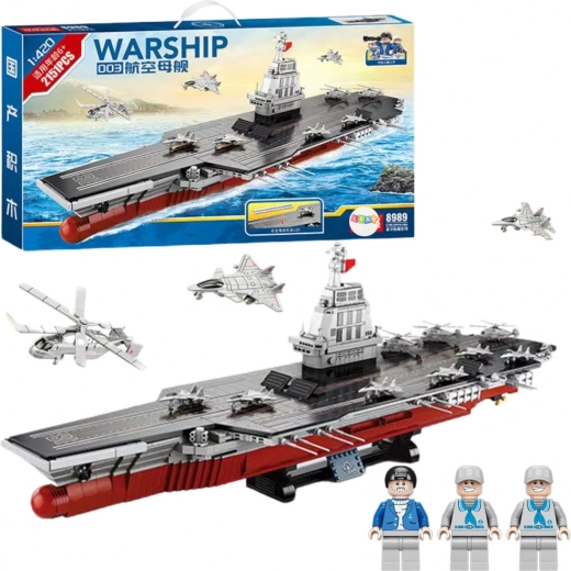 Set di costruzione porterei aerei da guerra WARSHIP 003 in scala 1:420, 2151 pezzi