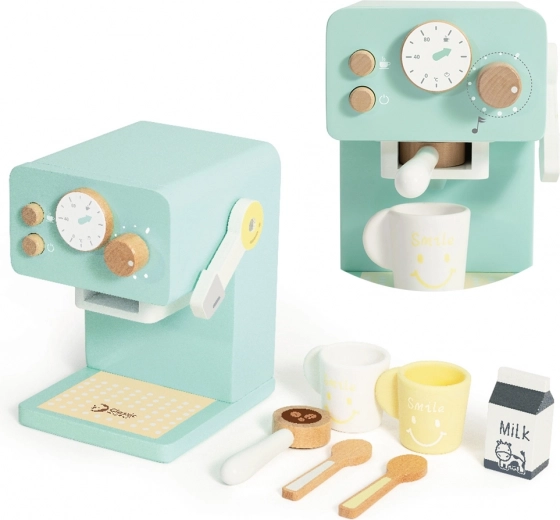 macchina da caffè in legno per bambini 7 pz classic world