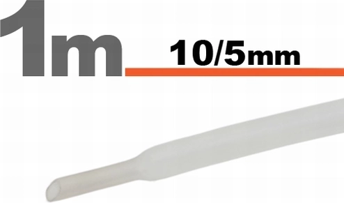 Guaina termorestringente trasparente 10 / 5 mm