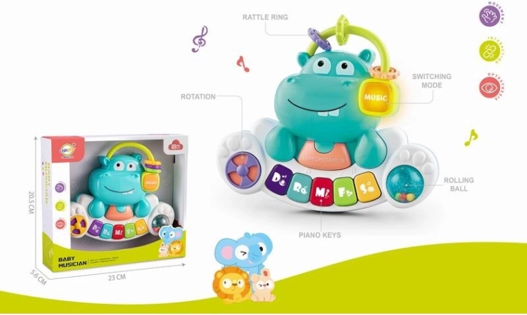 Pianola per bambini Ippopotamo