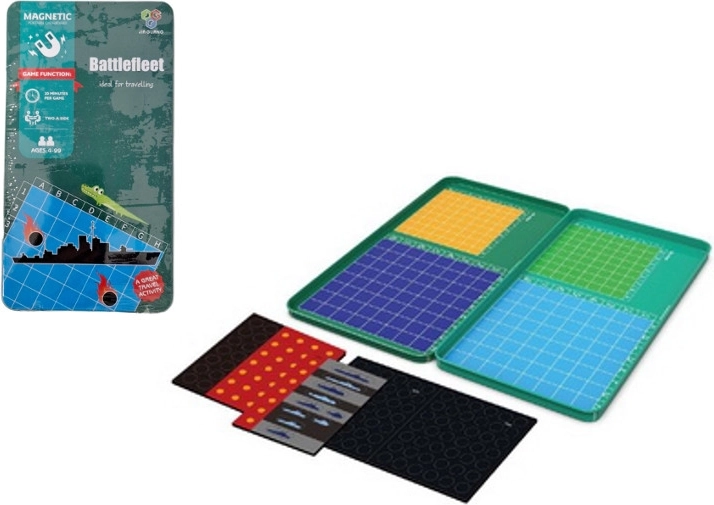 Gioco magnetico Battaglia navale in scatola di latta