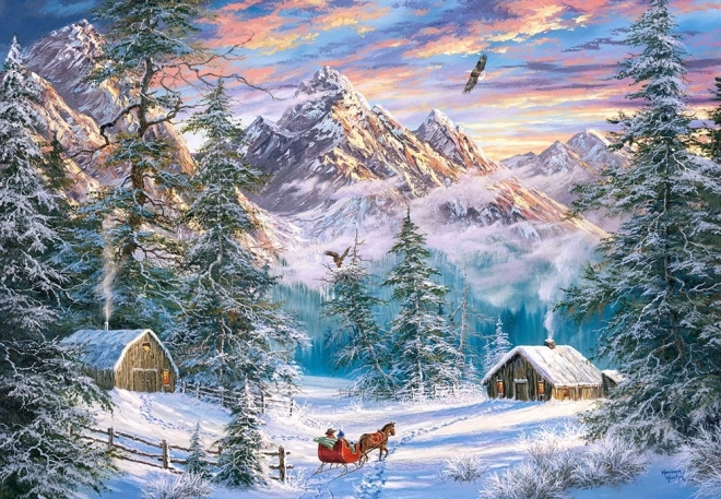Puzzle 1000 pezzi Inverno in montagna