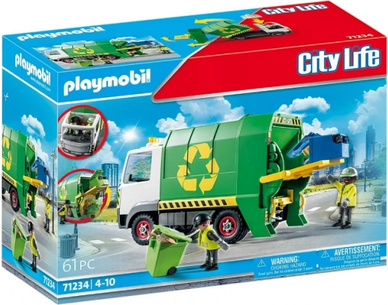 Playmobil City Action camion della raccolta differenziata