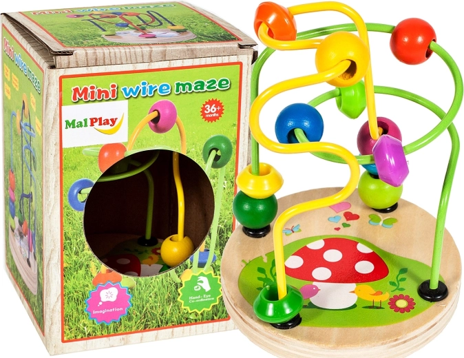 Labirinto di legno con palline