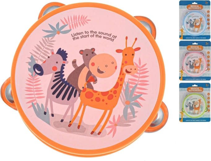 Tamburello per bambini 13 cm – gioco ritmico in plastica leggera