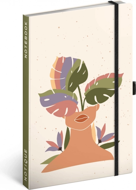 Taccuino NOTIQUE Monstera, a righe, 13 × 21 cm