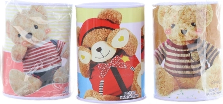 Salvadanaio in metallo per bambini mix di motivi