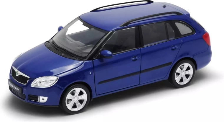 Welly Škoda Fabia Combi II 2009 blu – modellino auto in metallo 1:24