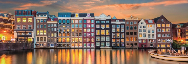 Puzzle panoramico Amsterdam Luminoso 1000 pezzi