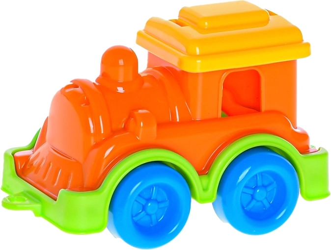 Trenino di plastica 10 cm a ruote libere