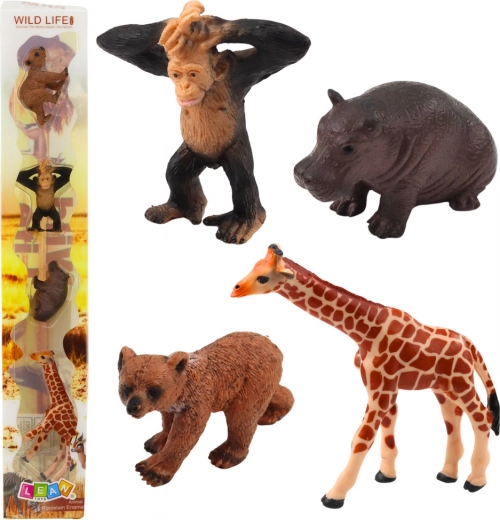 Set di figurine realistiche di animali selvatici
