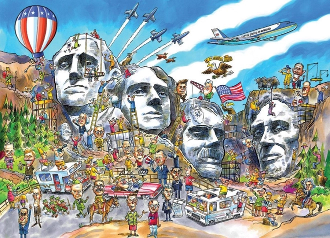 Puzzle DoodleTown: Mount Rushmore 1000 pezzi – COBBLE HILL