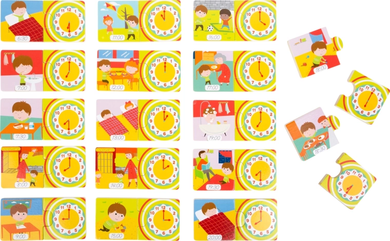 Small Foot Puzzle in legno Orologio