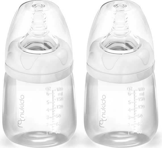 Biberon Nukido in PP con tettarelle dinamiche da 180 ml - 2 pezzi