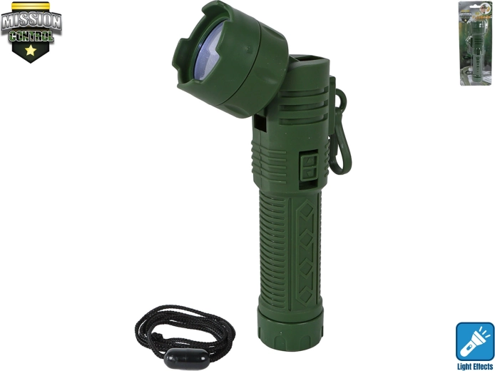 Mission Control torcia portatile 16 cm con testa orientabile a 90°