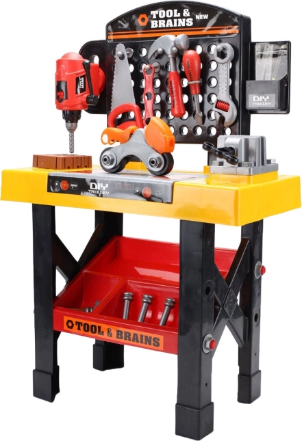 Grande officina per bambini Tool & Brains, 39 pezzi