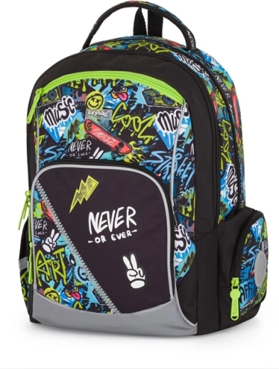 Zaino scolastico Oxybag OXY GO Funny Boy, graffiti, 22 l